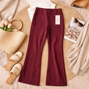 Mododoc Los Angeles Burgundy Pants NWT Size Small Wide Leg